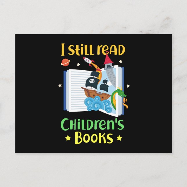 Carte Postale J'Ai Toujours Lu Des Livres Pour Enfants (Devant)
