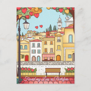 Carte Postale J'ai trouvé mon amour à Portofino Saint Valentin