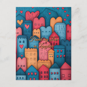 Carte Postale J'ai trouvé mon amour à Zanzibar Saint Valentin