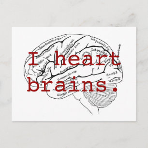 Carte Postale J'ai un cerveau cardiaque.