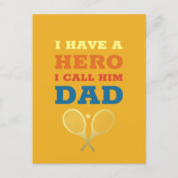 J'Ai Un Héros Papa - Tennis Père Fête des pères