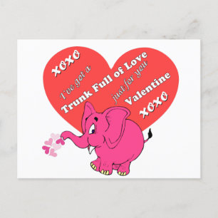 Carte Postale J'ai un tronc plein d'amour, mignonne Saint-Valent