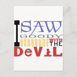 Carte Postale J'ai vu Goody Osbourne avec le diable