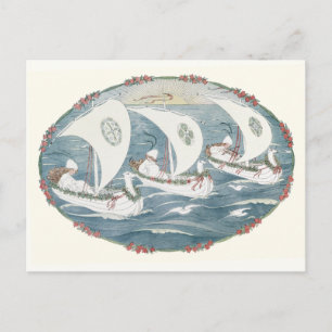 Carte Postale J'ai vu trois navires par H. Willebeek Le Mair