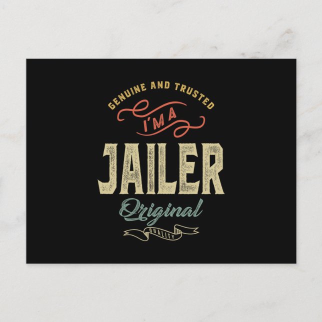 Carte Postale Jailer Titre du travail Hommes Cadeaux femmes (Devant)