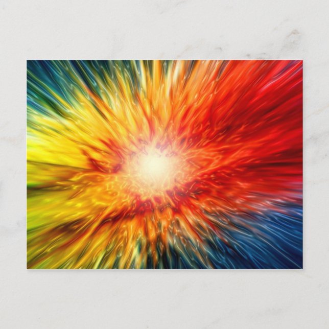 Carte Postale Jaillissement de couleur arc-en-ciel (Devant)