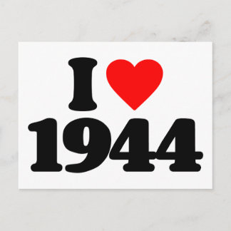 CARTE POSTALE J'AIME 1944