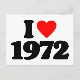 CARTE POSTALE J'AIME 1972