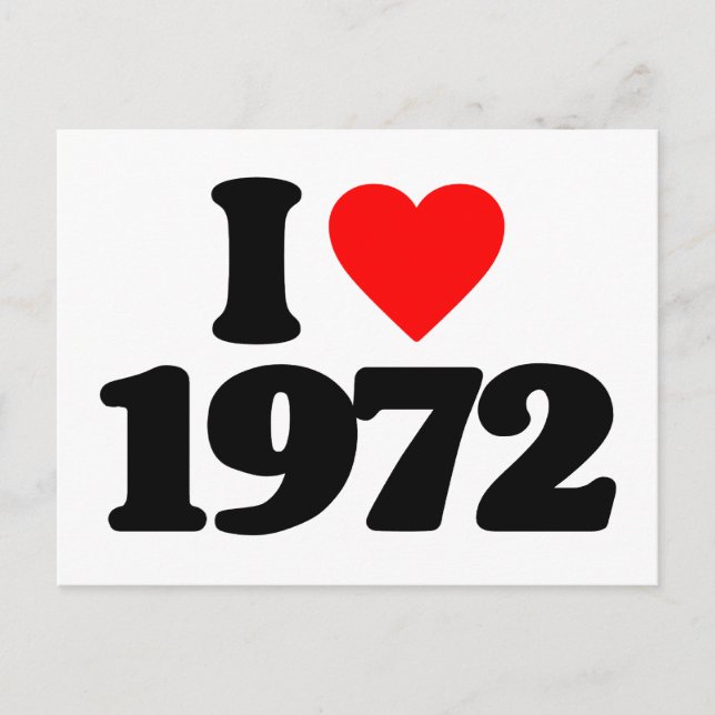 CARTE POSTALE J'AIME 1972 (Devant)
