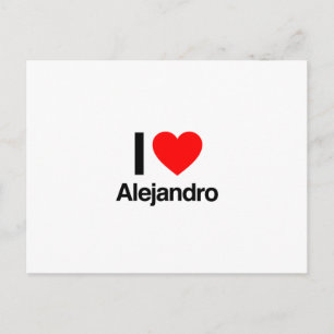 Carte Postale j'aime alejandro