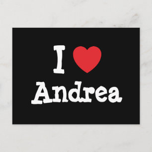 Carte Postale J'aime Andrea coeur T-shirt