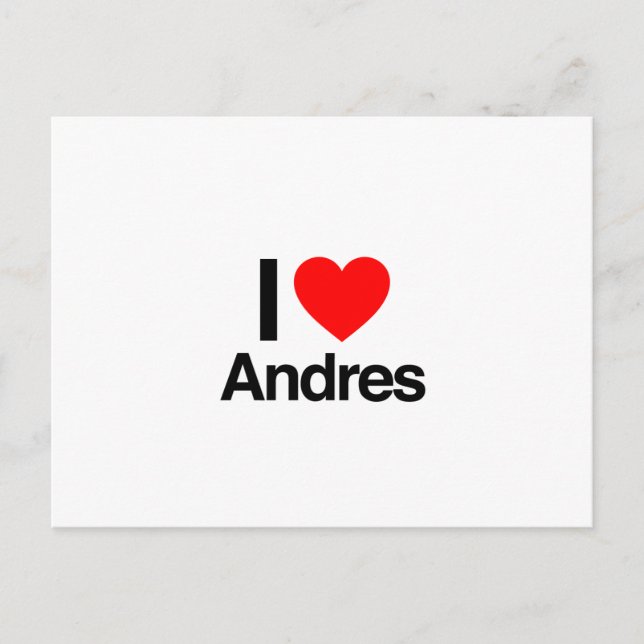 Carte Postale j'aime andres (Devant)
