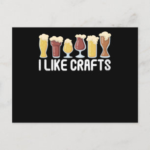 Carte Postale J'Aime Artisanat Artisanat Bière Amateurs Brasseri