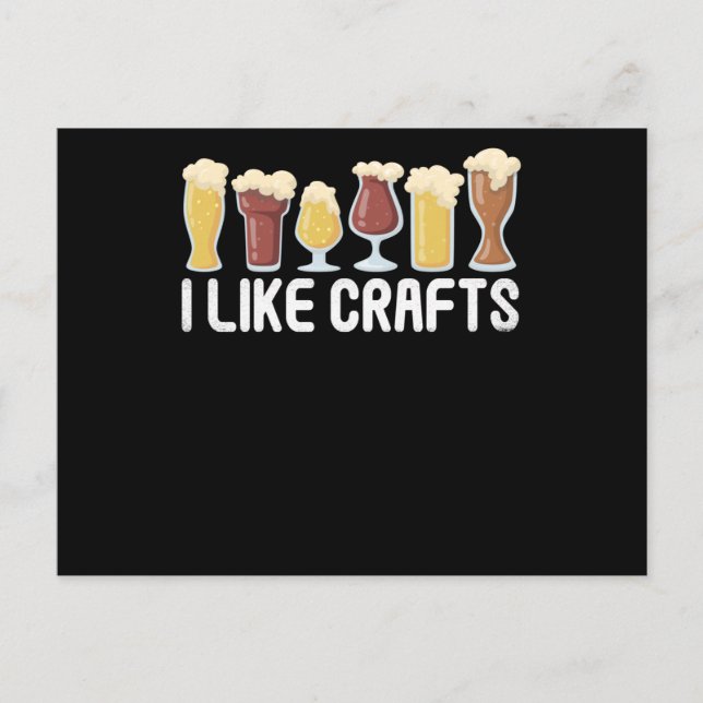 Carte Postale J'Aime Artisanat Artisanat Bière Amateurs Brasseri (Devant)