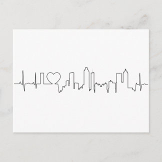 Carte Postale J'aime Atlanta dans un style ecg extraordinaire
