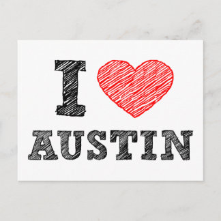 Carte Postale J'aime Austin