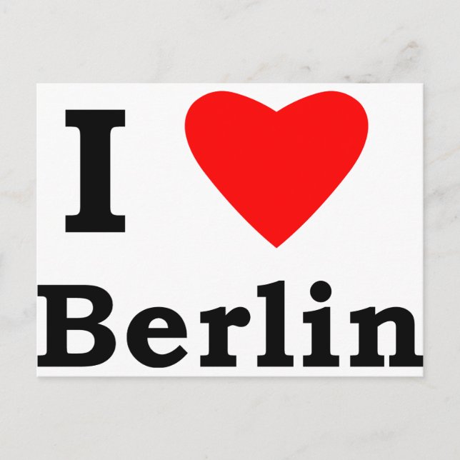 Carte Postale J'aime Berlin (Devant)