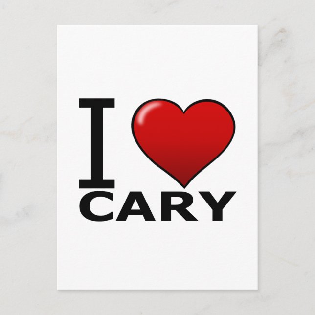 CARTE POSTALE J'AIME CARY, NC - CAROLINE DU NORD (Devant)
