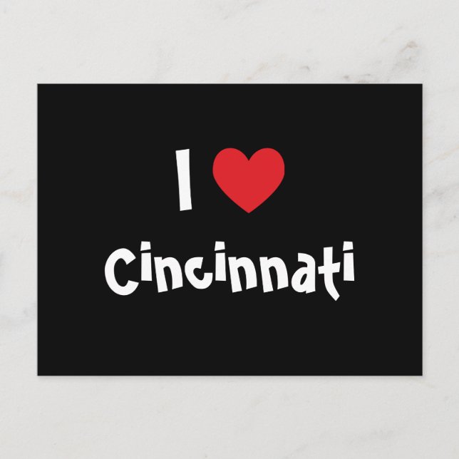 Carte Postale J'aime Cincinnati (Devant)