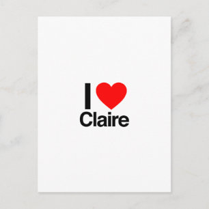 Carte Postale j'aime claire