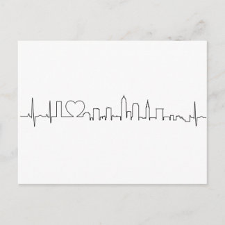 Carte Postale J'aime Cleveland dans un style ecg extraordinaire