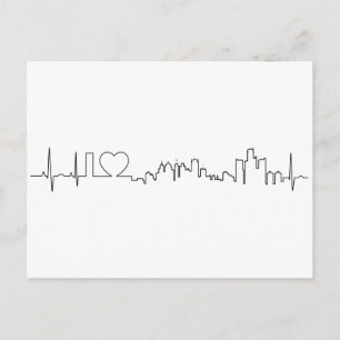 Carte Postale J'aime Detroit dans un style extraordinaire d'ecg