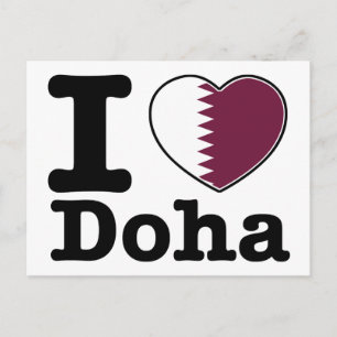 Carte Postale J'aime Doha