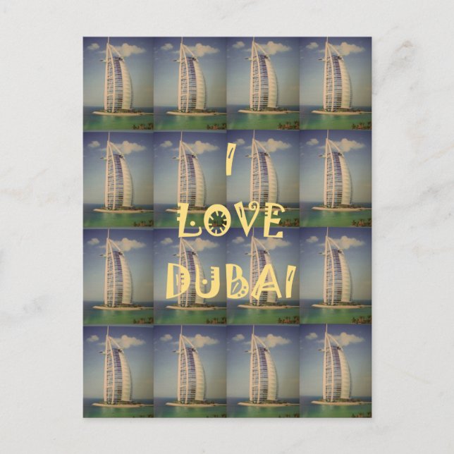 Carte Postale J'aime Dubaï (Devant)