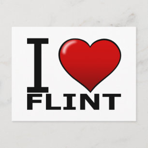CARTE POSTALE J'AIME FLINT, MI - MICHIGAN