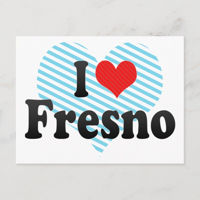 Carte Postale J'aime Fresno (Devant)