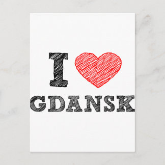 Carte Postale J'aime Gdansk