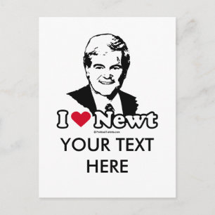 Carte Postale J'aime Gingrich