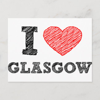 Carte Postale J'aime Glasgow
