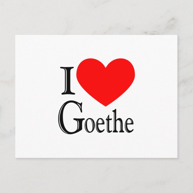 Carte Postale J'Aime Goethe (Devant)