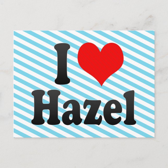 Carte Postale J'aime Hazel (Devant)