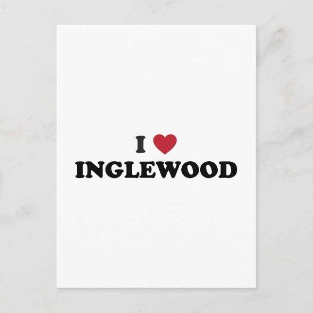 Carte Postale J'aime Inglewood Californie (Devant)