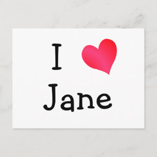 Carte Postale J'aime Jane