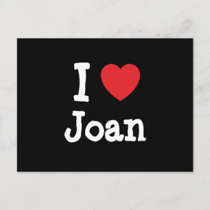 Carte Postale J'aime Joan coeur T-shirt