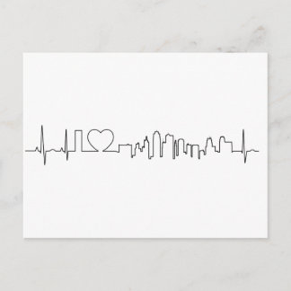 Carte Postale J'aime Kansas City dans un style ecg extraordinair