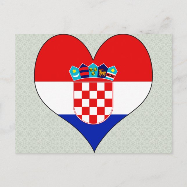 Carte Postale J'aime la Croatie (Devant)