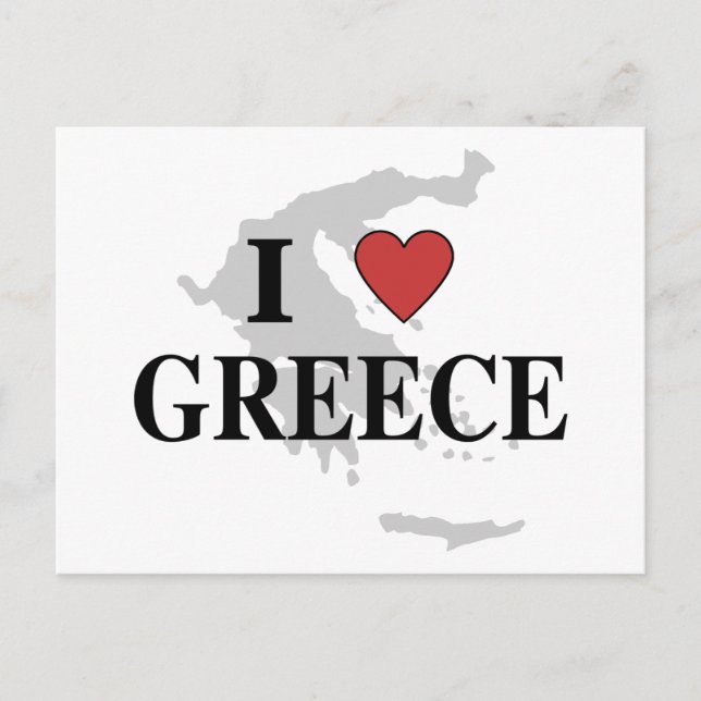 Carte Postale J'aime la Grèce (Devant)