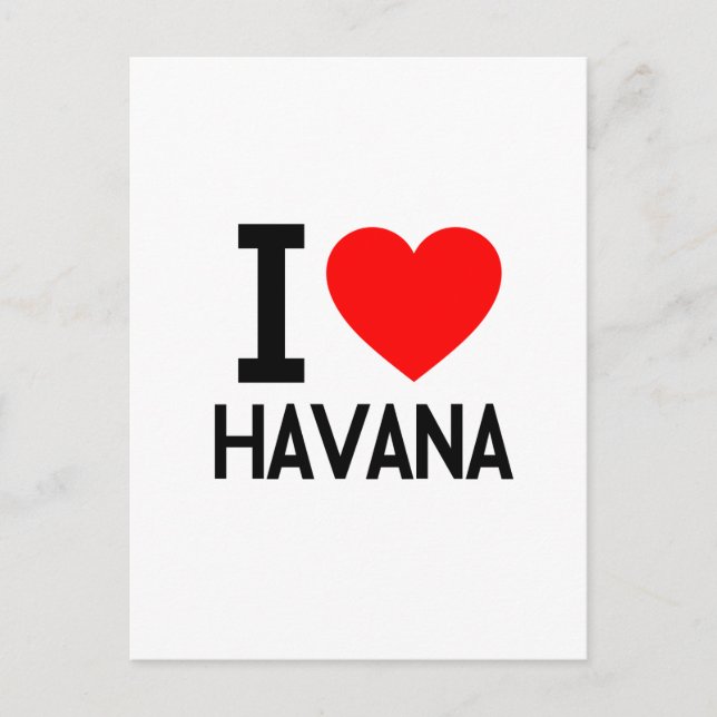 Carte Postale J'aime La Havane (Devant)