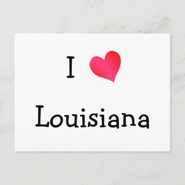 Carte Postale J'aime la Louisiane (Devant)