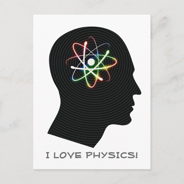 Carte Postale J'AIME LA PHYSIQUE | Geek (Devant)