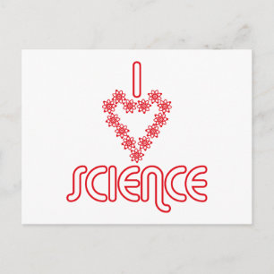Carte Postale J'aime la science