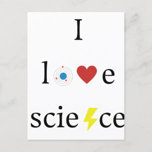 Carte Postale J'aime la science