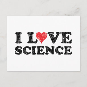 Carte Postale J'aime la science