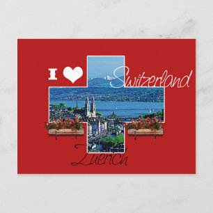 Carte Postale J'aime la Suisse