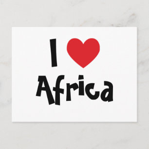 Carte Postale J'aime l'Afrique