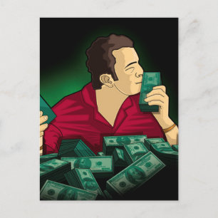 Carte Postale J'aime l'argent
